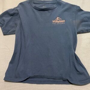 Cropped Seaworld San Antonio Blue T-Shirt